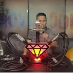 Hookah Set Manufacturer - Portable with LED Lights Acrylic Diamond Luxury