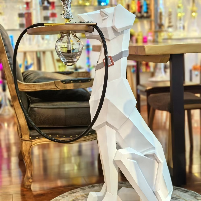 Resin Shisha Set Manufacturer - Creative Large Gold Durbin Luxury Dog Gift