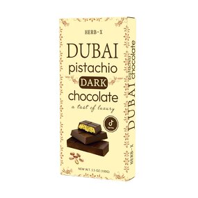 Dubai Pistachio Chocolate Bar - Luxury Rich Milk Individually Wrapped Premium