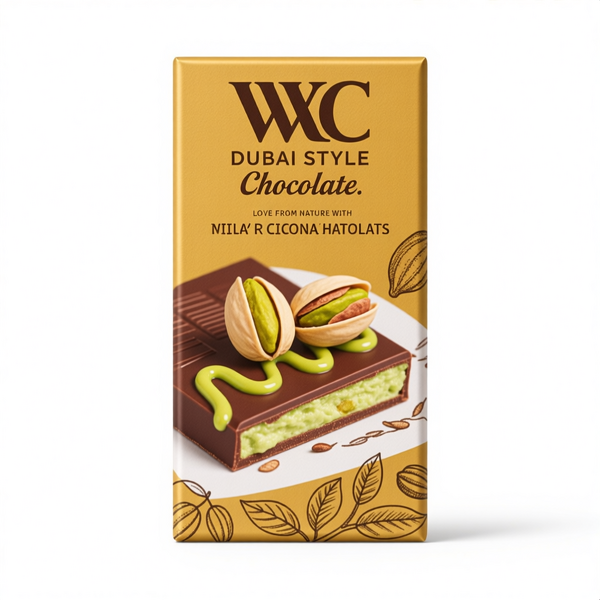 Dubai Pistachio Chocolate Bar - Free Shipping Fix Knafeh 2.3oz 65g Perfect Snack