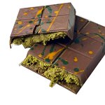 Milk Chocolate Bar - Small Batch Custom Pistachio Cream Premium Knafeh Chocolate