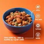 Protein Fiber Crunch Cereal - Small Batch Custom Honey Almond Flax Sustained Energy