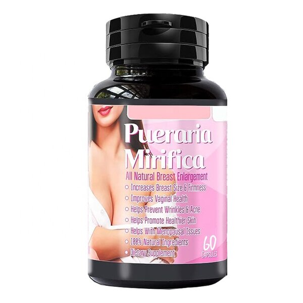 Breast Enlargement Capsules - Organic Pueraria Mirifica 60 Count Butt Enhancement Supplement