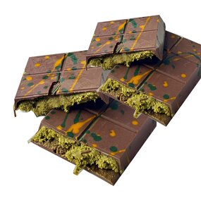 Milk Chocolate Bar - RTS Small Batch Custom Pistachio Cream Premium Knafeh