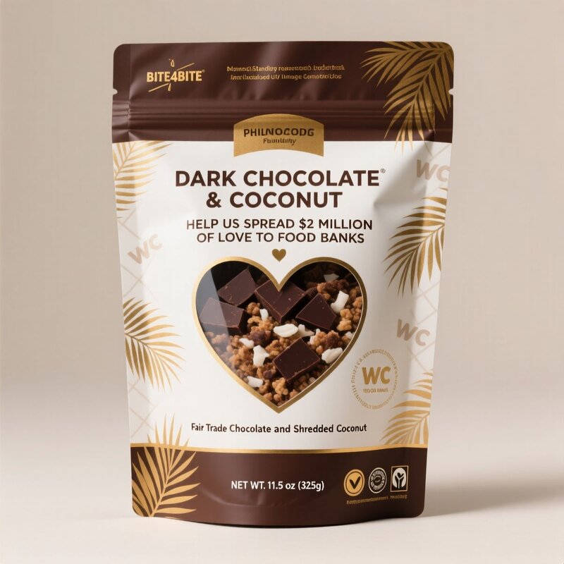 Dark Chocolate Coconut Granola - Free Sample Organic Non-GMO Fair Trade Whole Grain