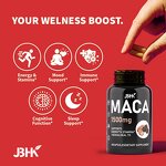 Organic Maca Root Capsules - Men Adult Energy Stamina Immunity Herbal Supplement