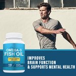 Fish Oil Omega 3 Softgels - 2025 EPA DHA Joint Health Immunity Men Women