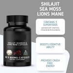 Shilajit Ashwagandha Capsules - Himalayan Turmeric Energy Adults Not Pregnant