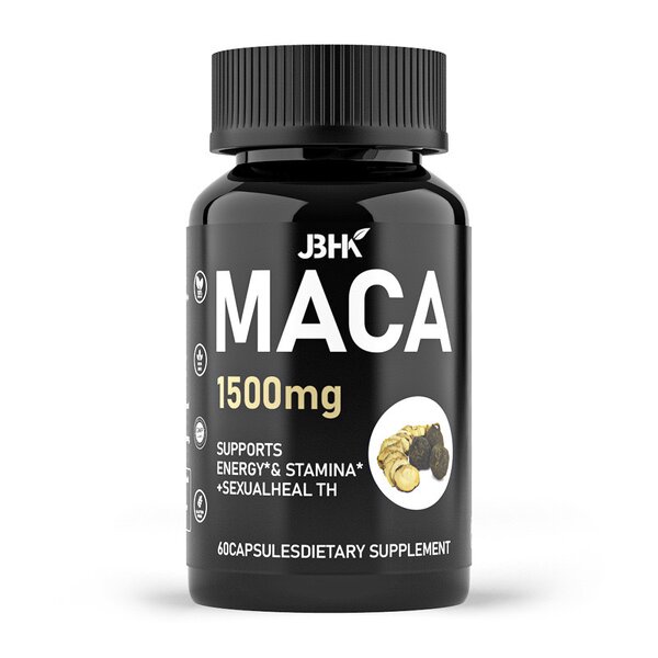 Organic Maca Root Capsules - Men Adult Energy Stamina Immunity Herbal Supplement