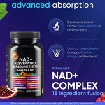 NAD+ Resveratrol Capsules - 2025 Berberine Curcumin Skin Brightening Immunity