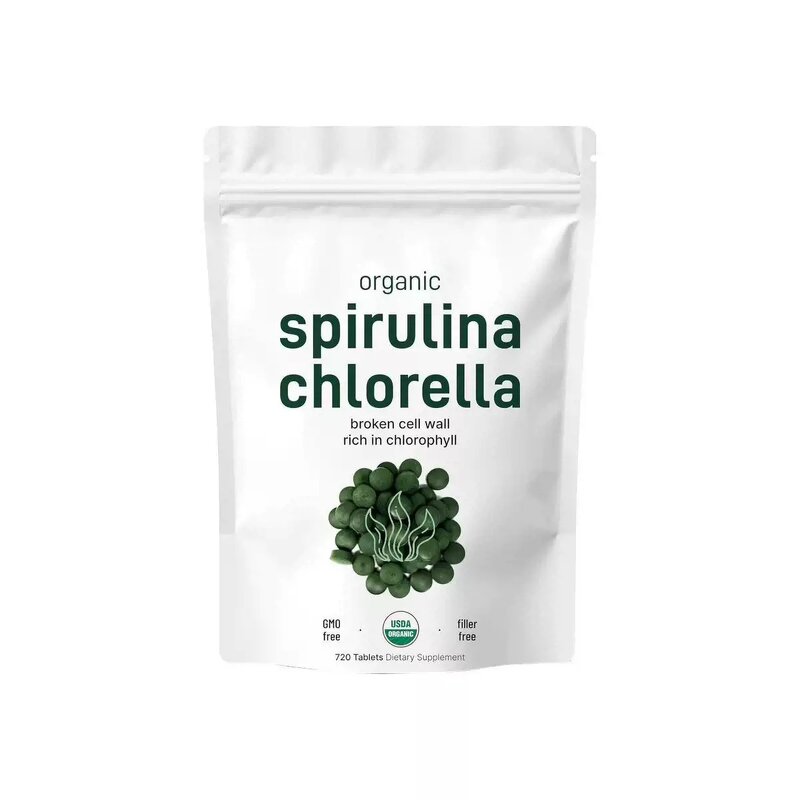 Spirulina Chlorella Tablets - 2025 Factory Wholesale Organic Dietary Supplement