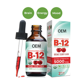 Vitamin B12 Liquid Drops Manufacturer - Organic 5000mcg Extra Strength for Focus