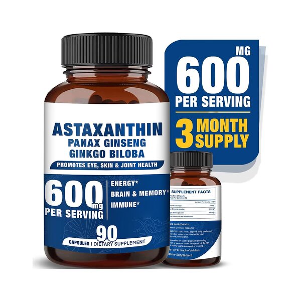 Astaxanthin Capsule Manufacturer - Organic with Panax Ginseng for Energy Brain & Private Label
