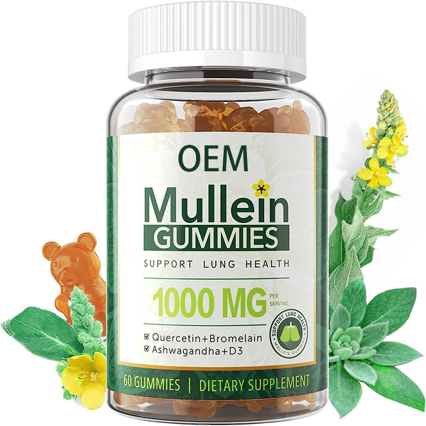 Mullein Gummies Manufacturer - Calm & Gut Health for Lung Cleanse & OEM Private Label