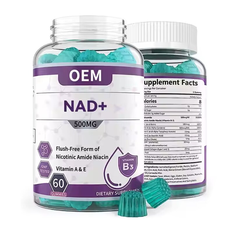 NAD+ Gummies Manufacturer - Organic 500mg for Skin Management & OEM