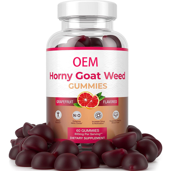 Horny Goat Weed Gummies Manufacturer - Preworkout Muscle Growth for Men Women & OEM Private Label