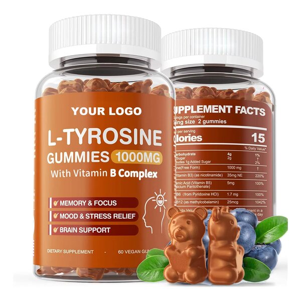 L-Tyrosine Gummies Manufacturer - with Vitamin B Complex & OEM Private Label