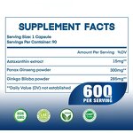 Astaxanthin Capsule Manufacturer - Organic with Panax Ginseng for Energy Brain & Private Label