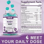 NAD+ Gummies Manufacturer - Organic 500mg for Skin Management & OEM