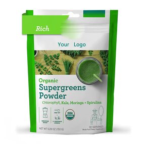 Super Greens Powder Manufacturer - Superfood with Spirulina Moringa Kale for Shakes
