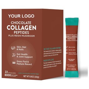 Collagen Powder Drink Manufacturer - Chocolate Sachet with Collagen Peptides & Private Label