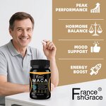 Maca Root Capsules - 750mg 30 Count Organic Peruvian Adult Supplement