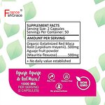 Red Maca Capsules - 100 Count Women Energy Butt Breast Enhancement