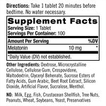 Melatonin Tablets - 10mg 120 Count Sleep Health Organic Plant Extract