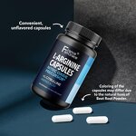 L-Arginine Capsules - 120 Count Energy Fitness Goals Support Supplement