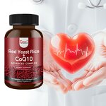 CoQ10 Capsules - Red Rice Yeast Cholesterol Heart Health 120 Count