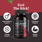 Horny Goat Weed Maca Capsules - Epimedium Men Women Performance Support