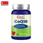 CoQ10 Softgels - 400mg Max Strength 200 Count Coenzyme Q10 Supplement
