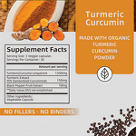 Turmeric Curcumin Capsules - Organic Extract Joint Health Men Women