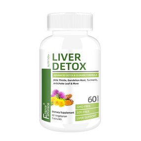 Liver Detox Capsules - Milk Thistle Dandelion Root 60 Count Liver Health