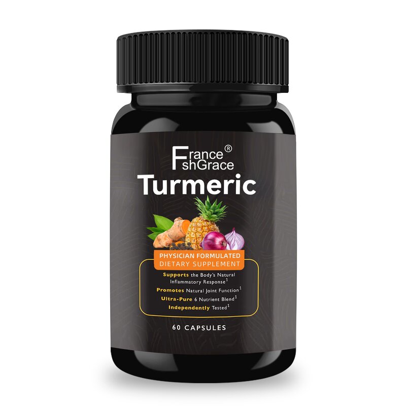 Turmeric Capsules - Organic 60 Count Joint Function Men Women Plant Extract