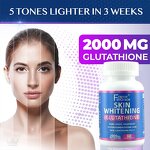 Skin Whitening Capsules - 60 Count Smooth Tighten Young-looking Plant Extract