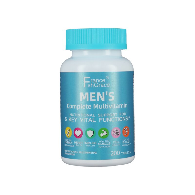 Men Multivitamin Tablets - Vitamin A C D E Zinc B12 Calcium Immune Support