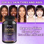Biotin Collagen Capsules - 25000mcg Keratin Hyaluronic Acid Hair Growth Adult