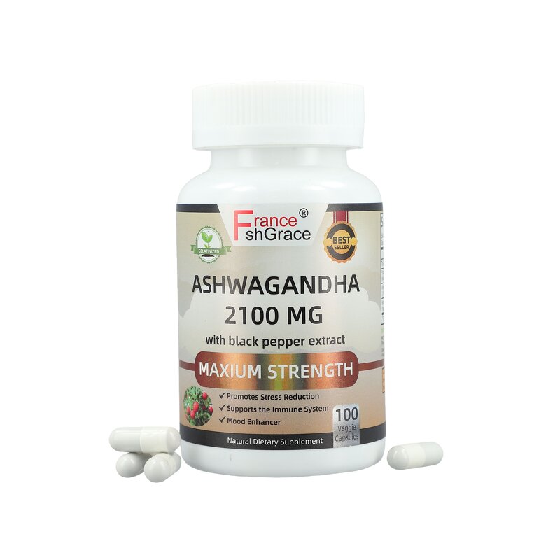 Ashwagandha Capsules - 2100mg 100 Count Immune System Support