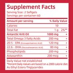 Antarctic Krill Oil - 1000mg 120 Count Omega-3 Heart Health Supplement