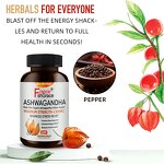 Ashwagandha Capsules - Stress Mood Antioxidant Support Men Women
