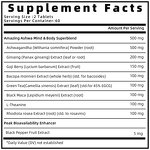 Ashwagandha Capsules - 120 Count Extra Strength Stress Mood Support