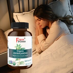 Ashwagandha Capsules - 60 Count Stress Energy Men Women Herbal Supplement