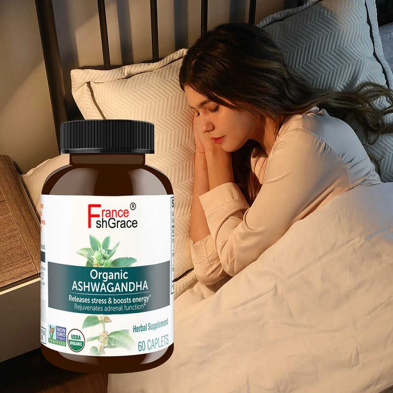 Ashwagandha Capsules - 60 Count Stress Energy Men Women Herbal Supplement