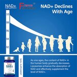 NAD Capsules - Organic 60 Count Anti Aging Supplement Men Women Plant Extract