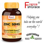 Zinc Capsules - Mono Methionine Chelate Immune Health 120 Count Adult