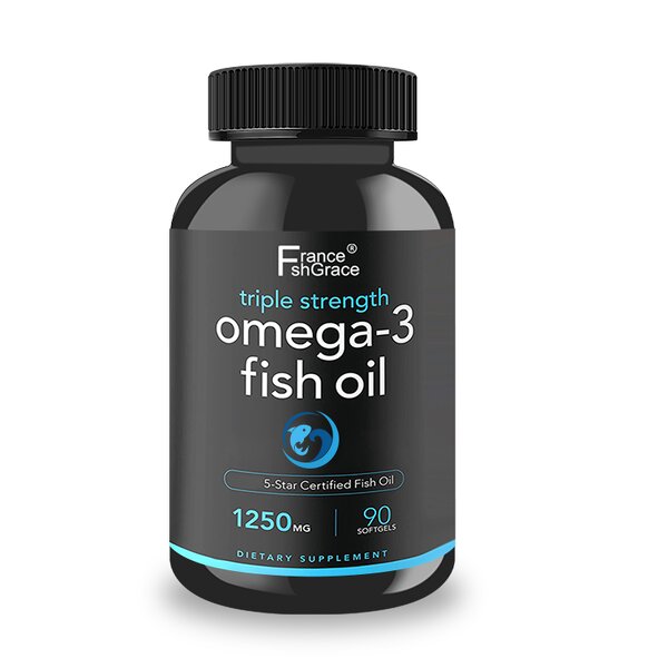 Omega 3 Fish Oil - 90 Softgels Brain Function Support Men Women