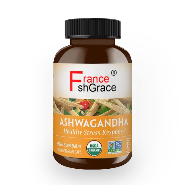 Ashwagandha Capsules - 90 Count Stress Energy Sleep Organic Supplement