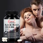 Black Maca Capsules - 60 Count Energy Health Men Women Supplement