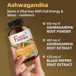 Ashwagandha Capsules - 90 Count Stress Energy Sleep Organic Supplement